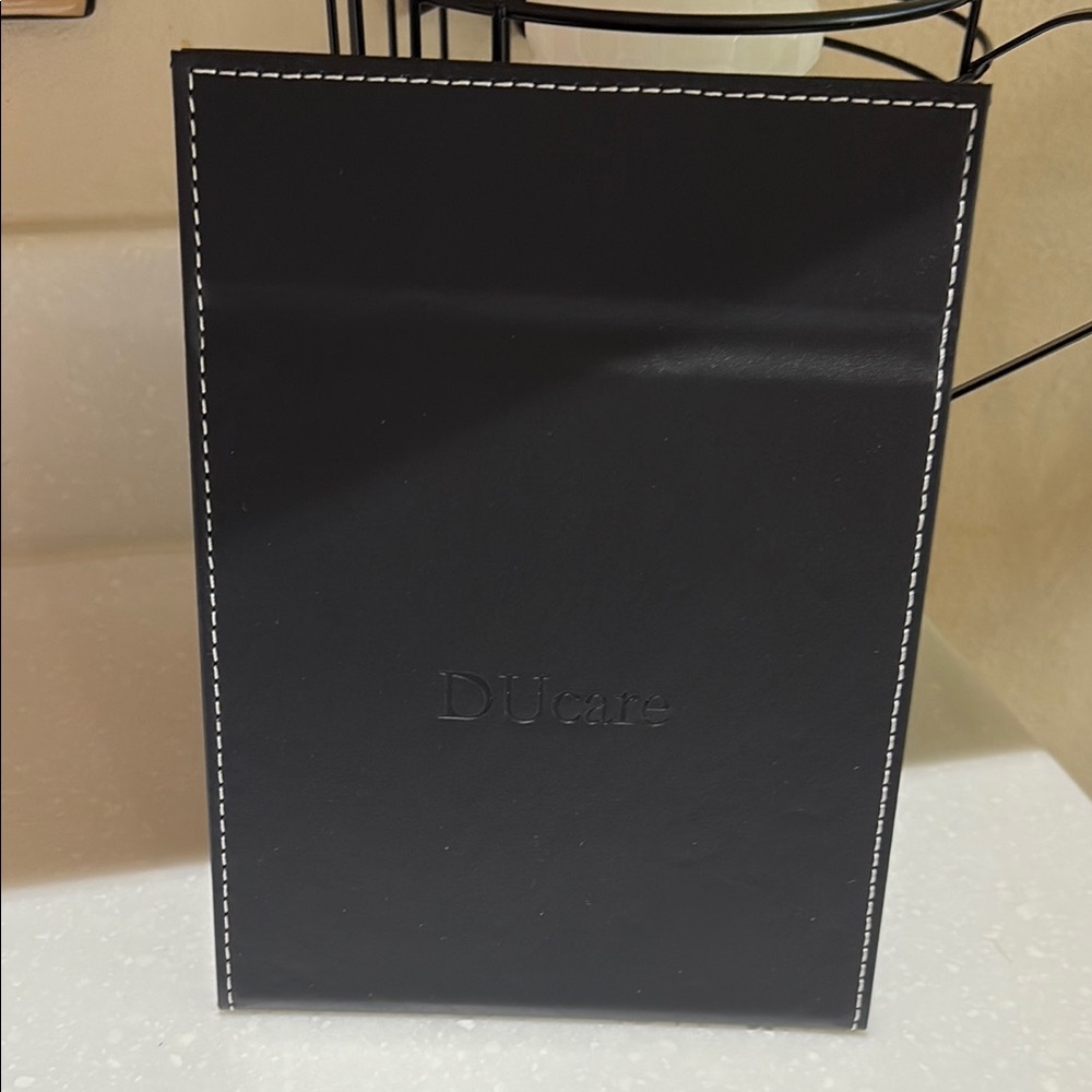 Black Leather Accessory Pouch